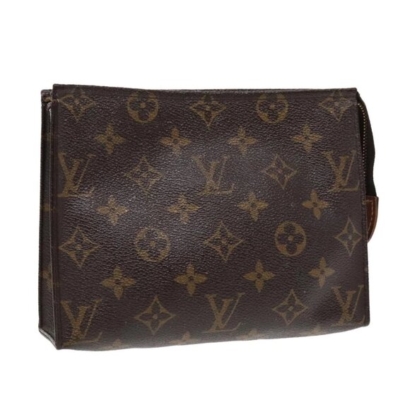 LOUIS VUITTON Monogram Poche Toilette 19 Pouch M47544 LV Auth 94101 - Picture 1 of 16